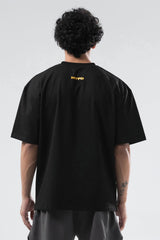 black/yellow athletic division oversized t-shirt men 