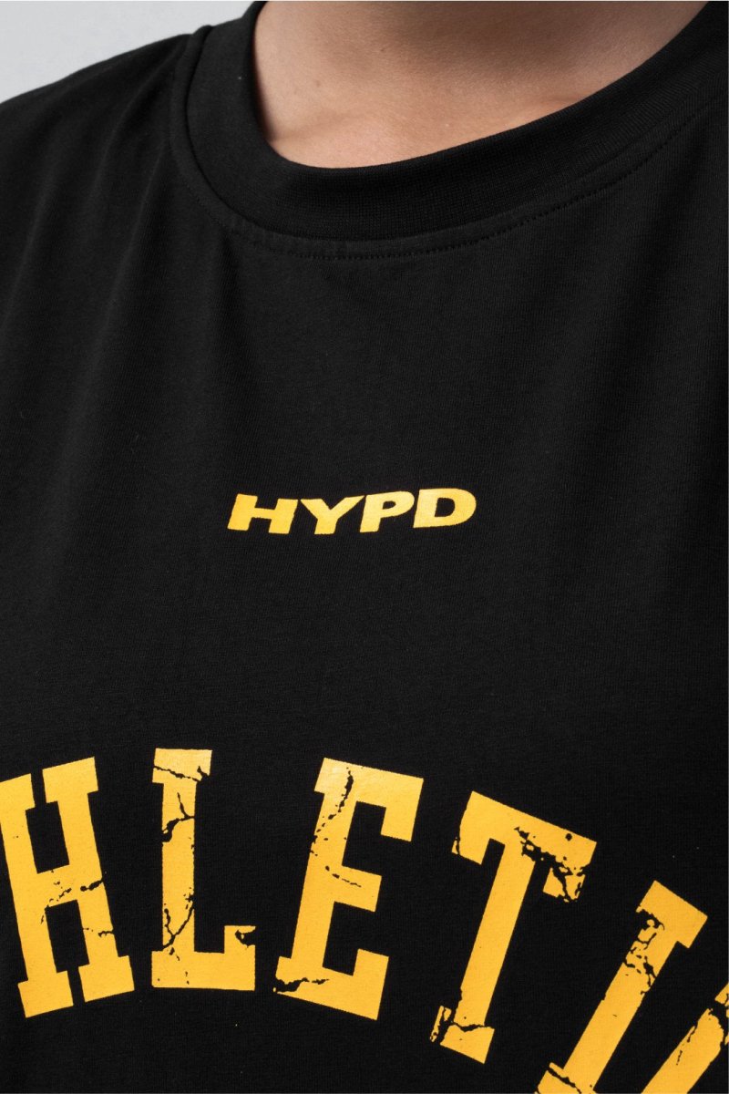 Black/Yellow Athletic Division Oversized T-Shirt Women
