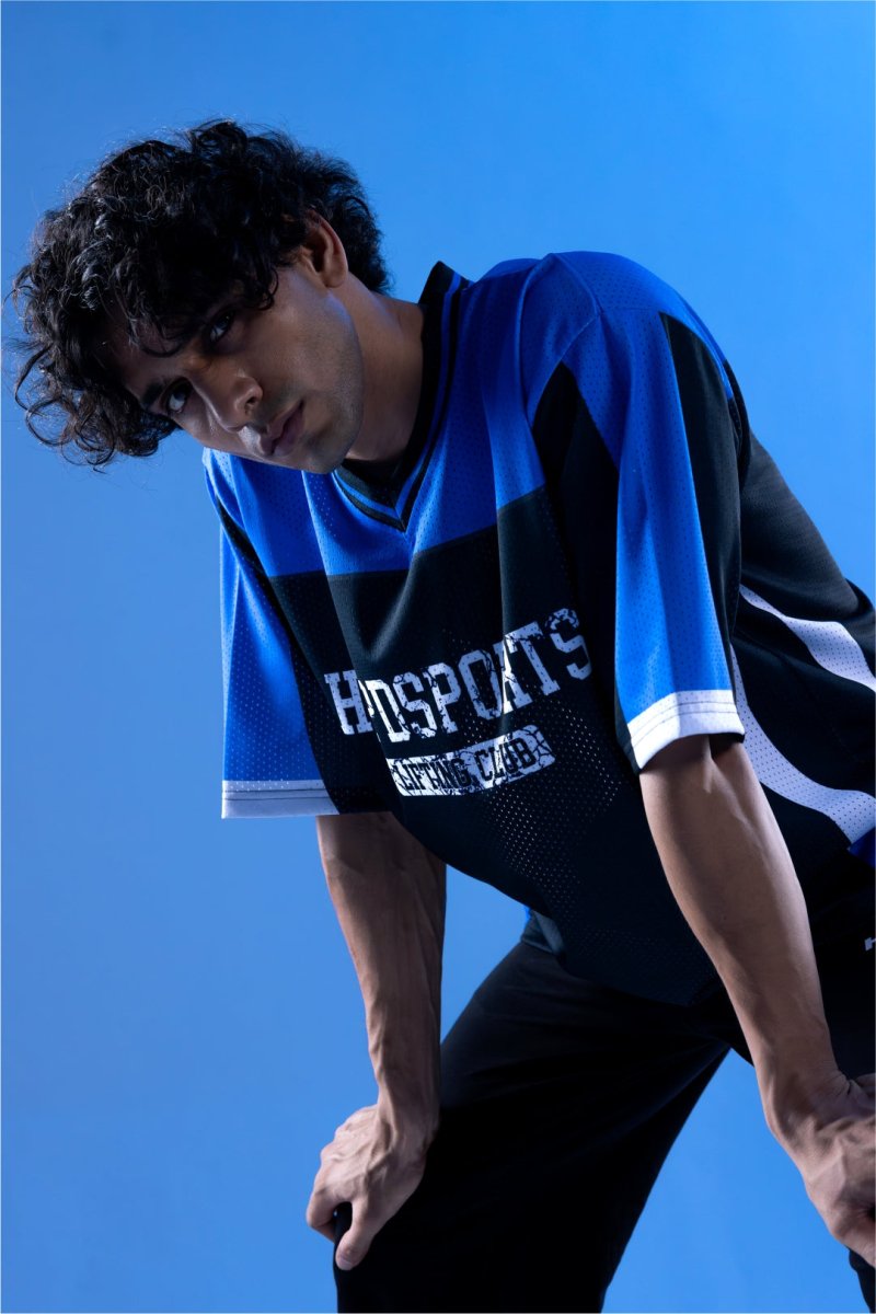 Blue Lifting Club Oversized Training Jersey