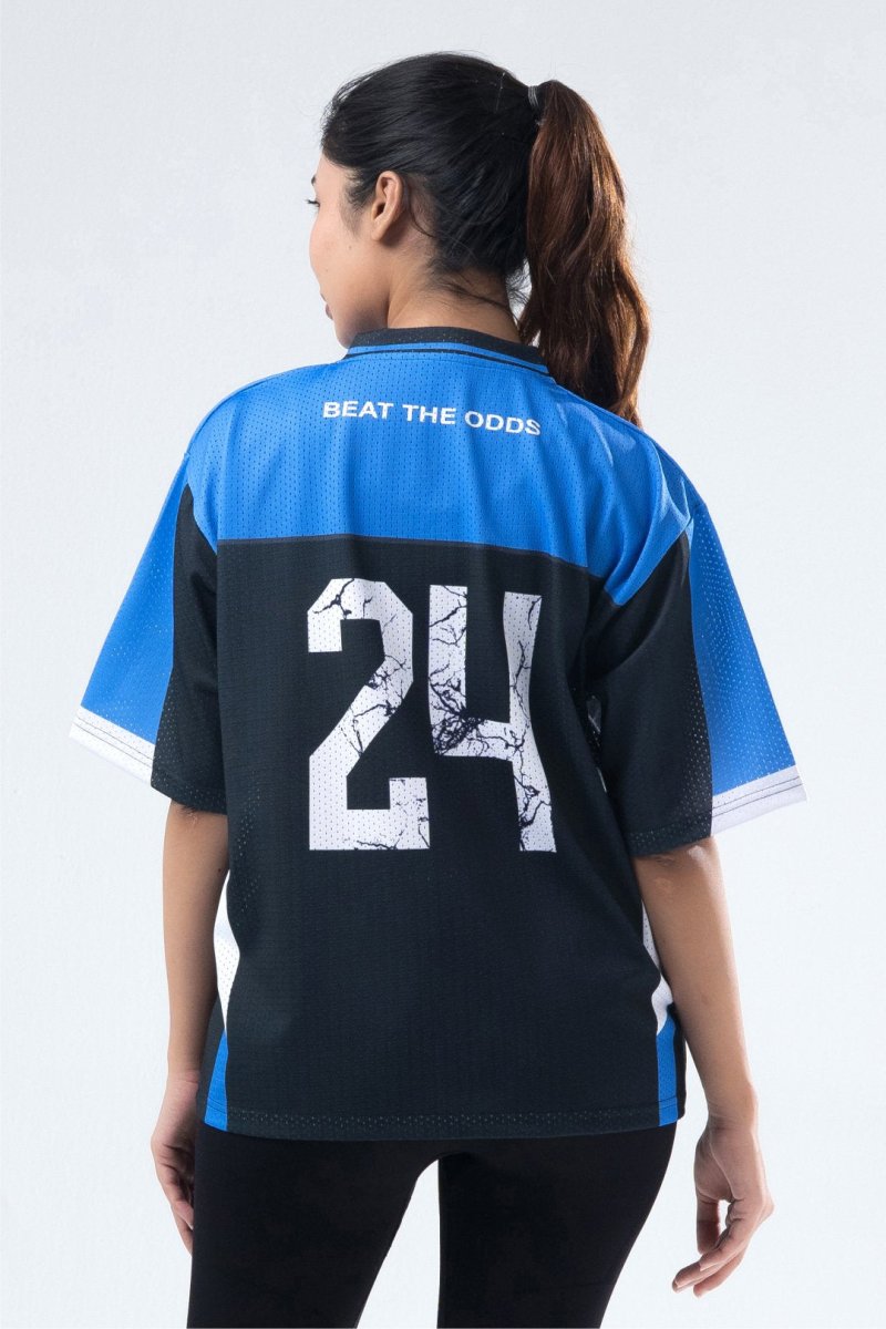 Blue Lifting Club Oversized Training Jersey For Her