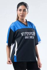 Blue Lifting Club Oversized Training Jersey For Her