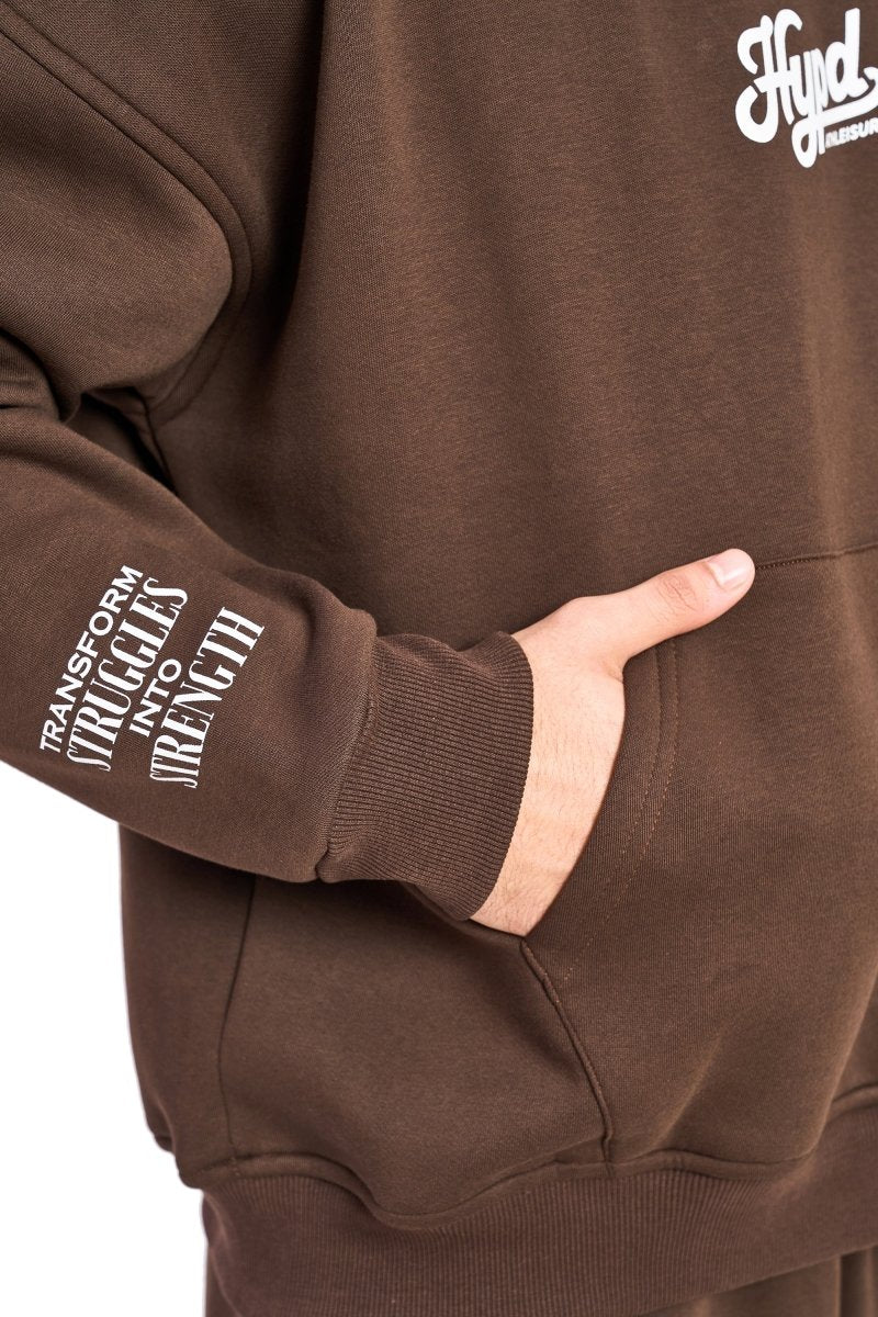 Brown Alliance Oversized Hoodie - HYPD Sports