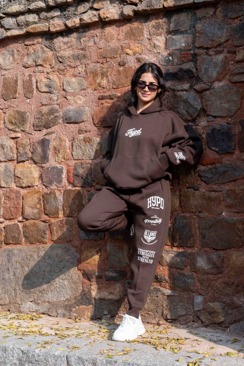 Brown Alliance Oversized Hoodie Women - HYPD Sports