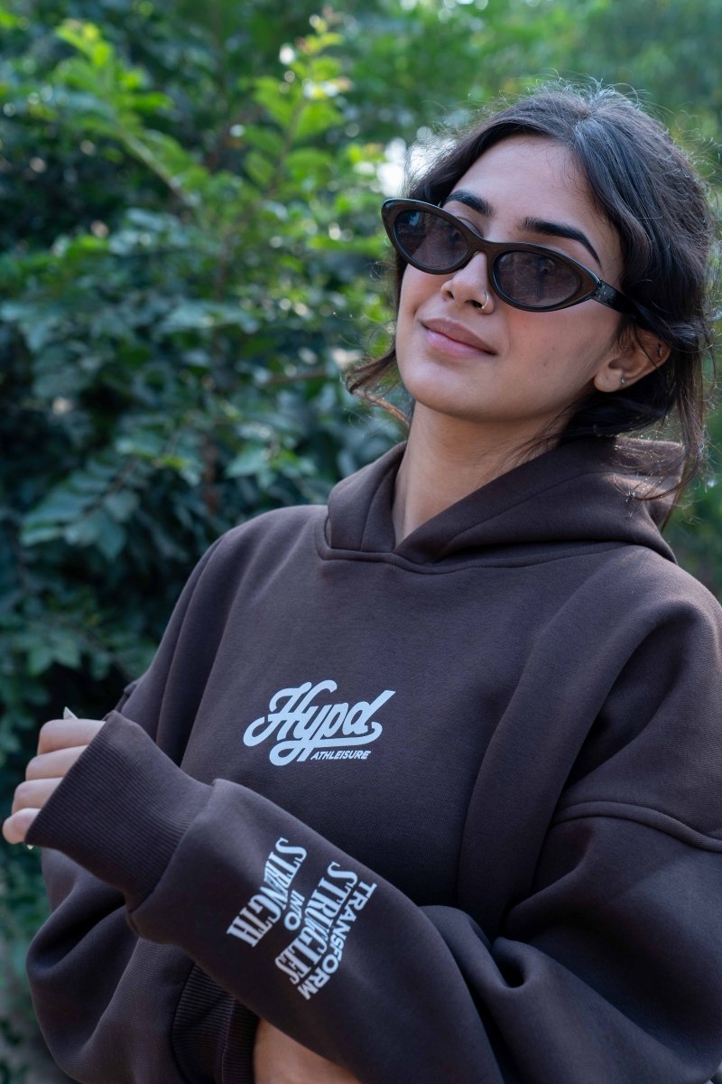 Brown Alliance Oversized Hoodie Women - HYPD Sports