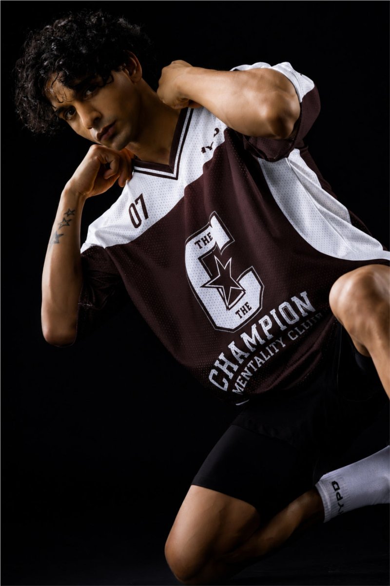 Brown Champion Mentality Oversized Training Jersey
