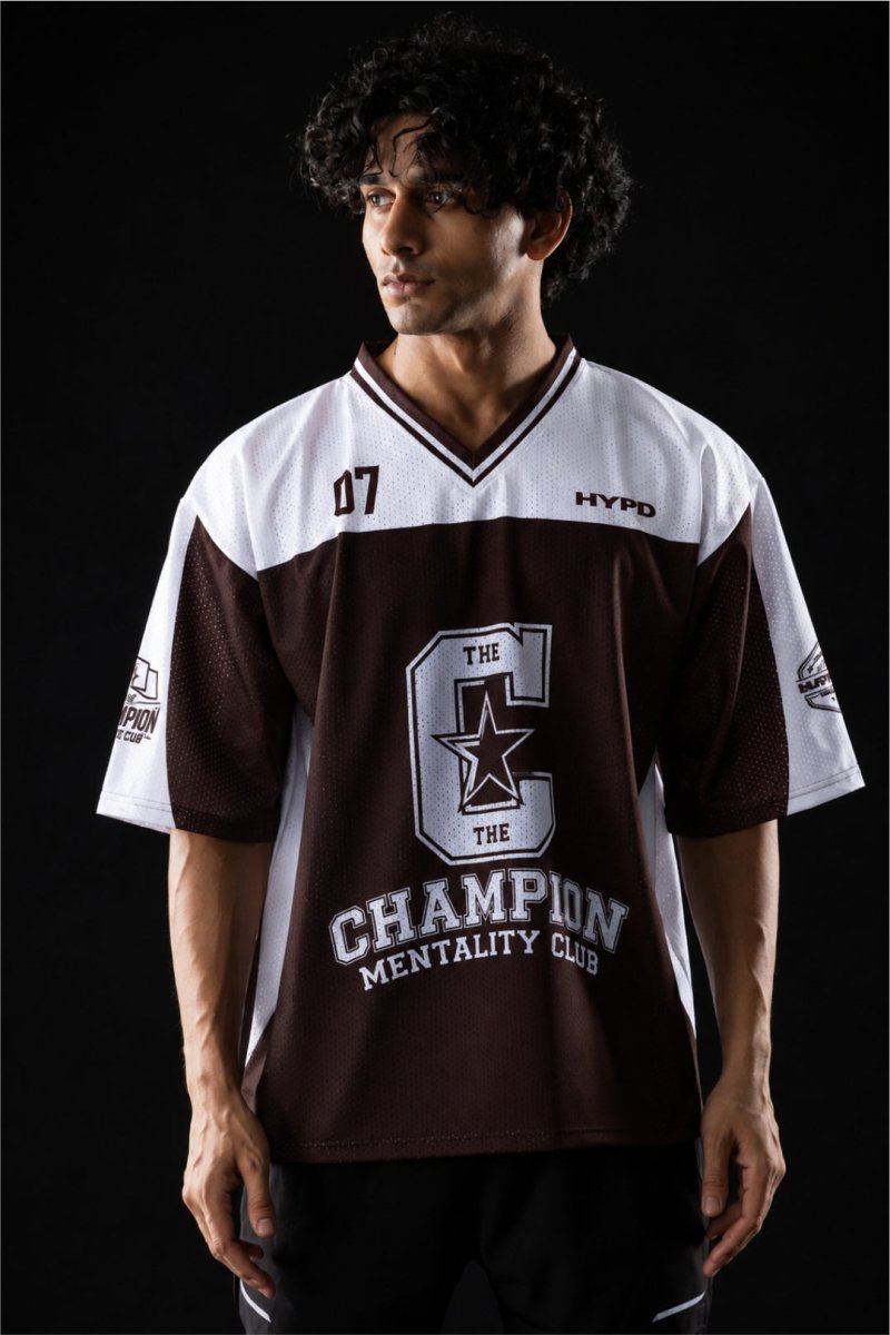 Brown Champion Mentality Oversized Training Jersey