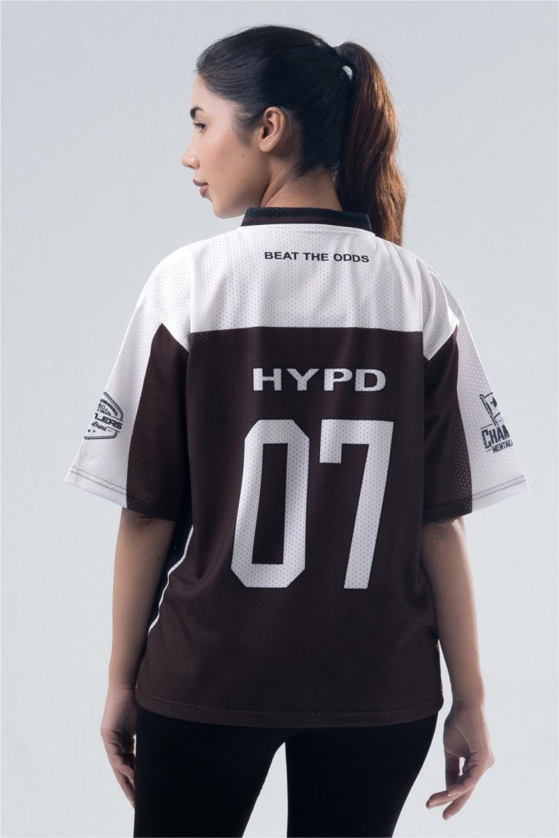 Brown Champion Mentality Oversized Training Jersey For Her