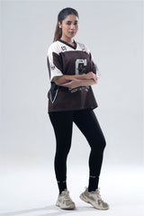 Brown Champion Mentality Oversized Training Jersey For Her