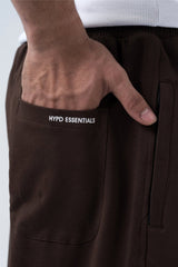Brown Essential Straight Fit Track Pants