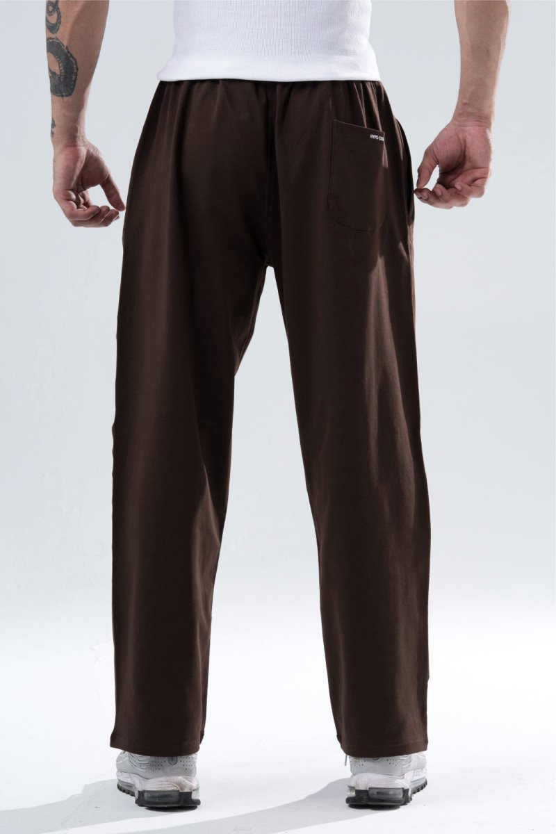 Brown Essential Straight Fit Track Pants