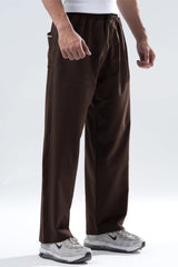 Brown Essential Straight Fit Track Pants