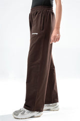 Brown Essential Straight Fit TrackPants