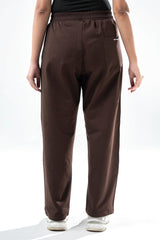 Brown Essential Straight Fit TrackPants