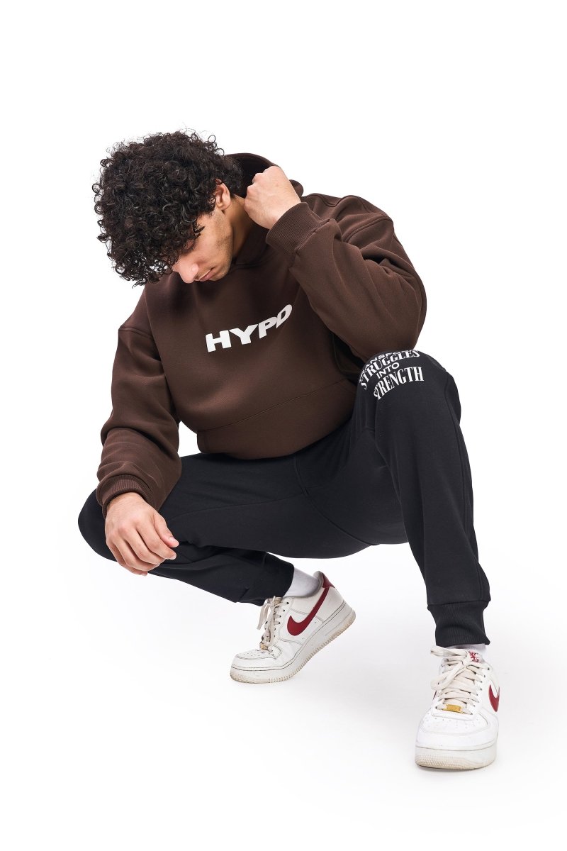 Brown Puff Oversized Hoodie - HYPD Sports
