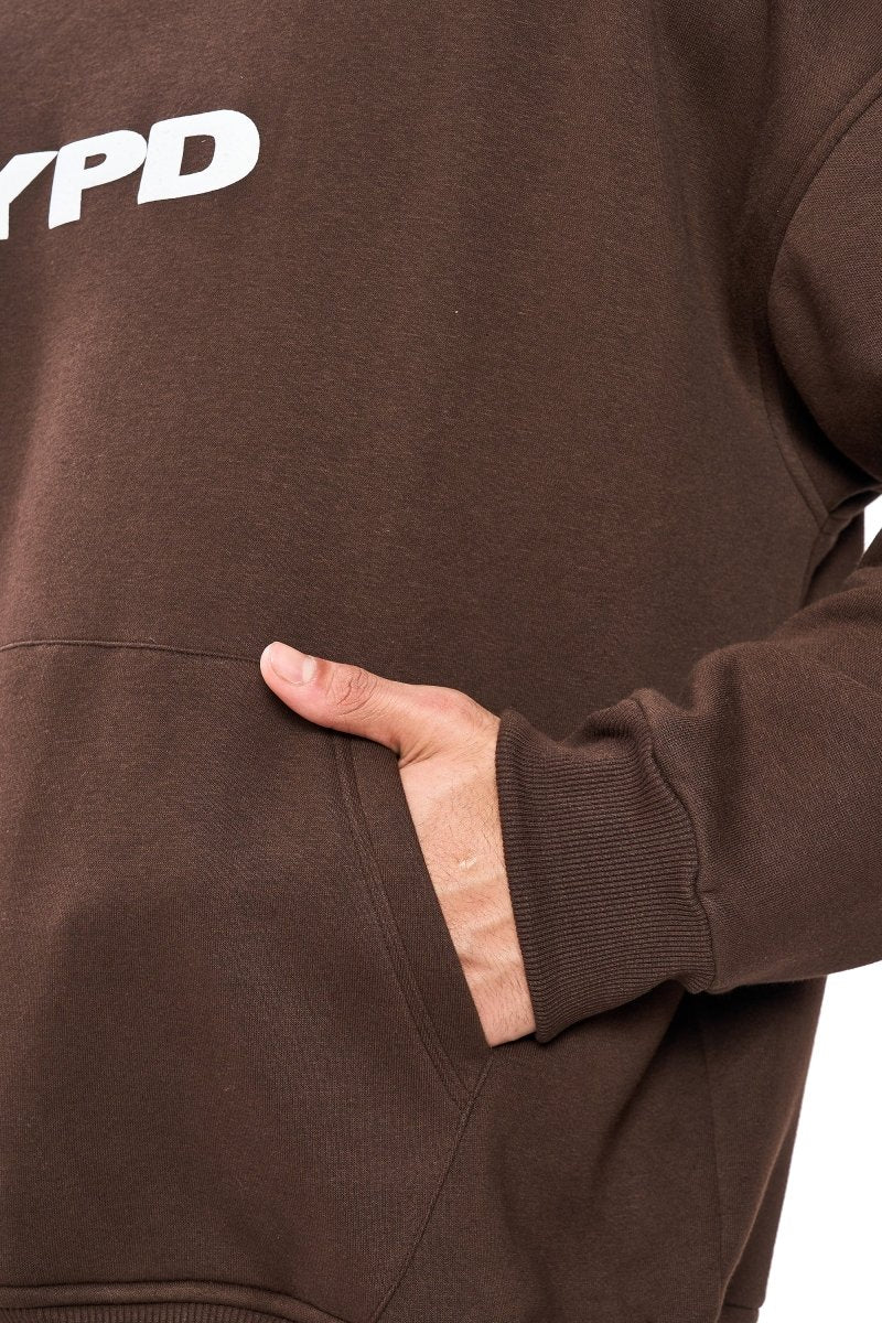 Brown Puff Oversized Hoodie - HYPD Sports