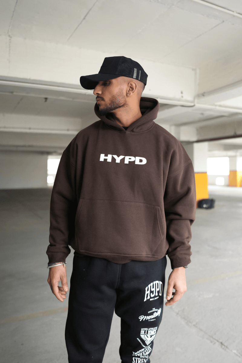 Brown Puff Oversized Hoodie - HYPD Sports