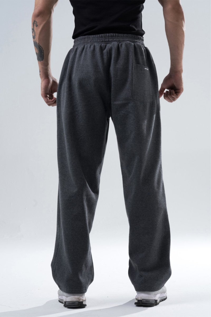 Dark Grey Melange Essential Straight Fit Track Pants