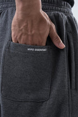 Dark Grey Melange Essential Straight Fit Track Pants