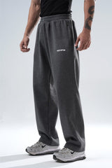 Dark Grey Melange Essential Straight Fit Track Pants