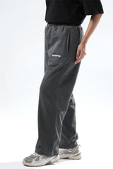 Dark Grey Melange Essential Straight Fit TrackPants