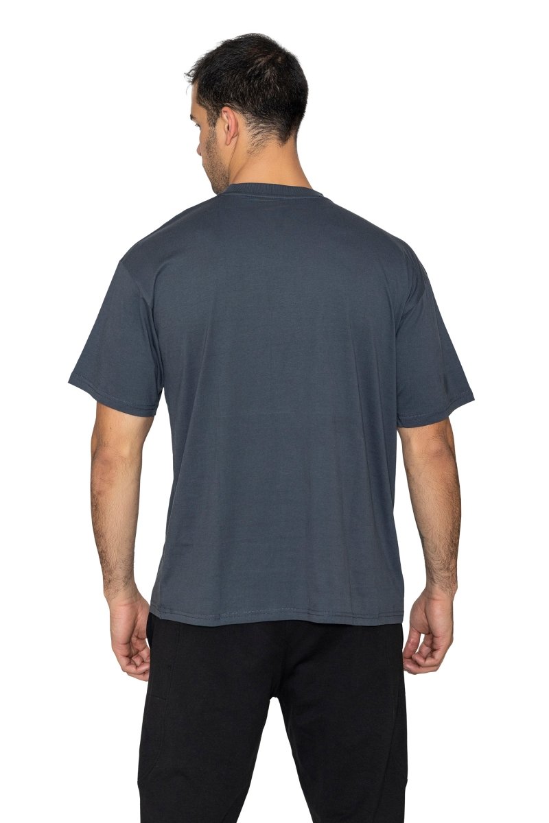 Dark Grey Solid Oversized T-Shirt - HYPD Sports