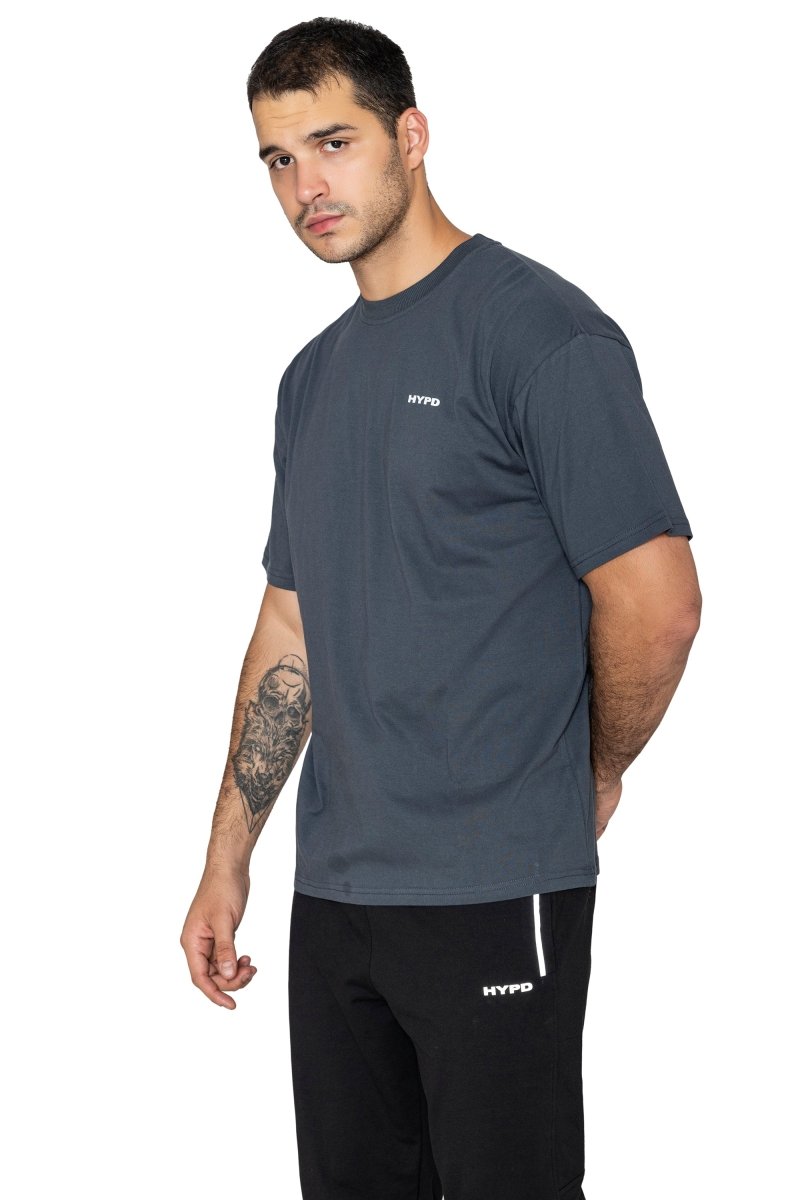 Dark Grey Solid Oversized T-Shirt - HYPD Sports