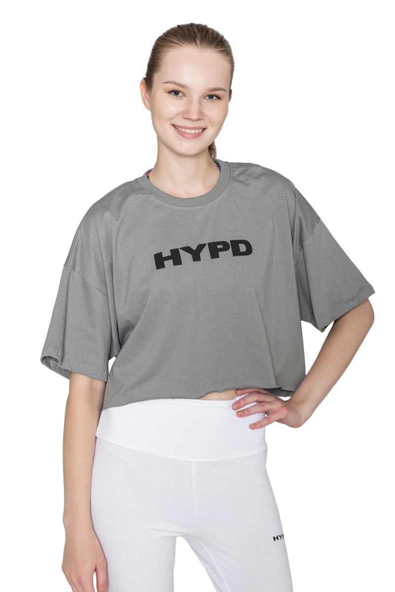 Dusty Grey Aura Crop Top - HYPD Sports