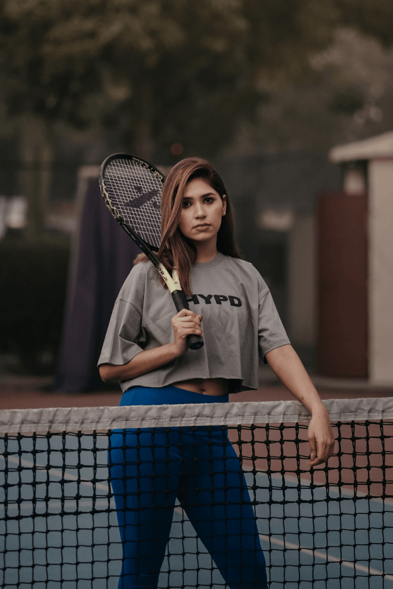 Dusty Grey Aura Crop Top - HYPD Sports