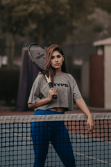 Dusty Grey Aura Crop Top - HYPD Sports