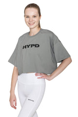 Dusty Grey Aura Crop Top - HYPD Sports