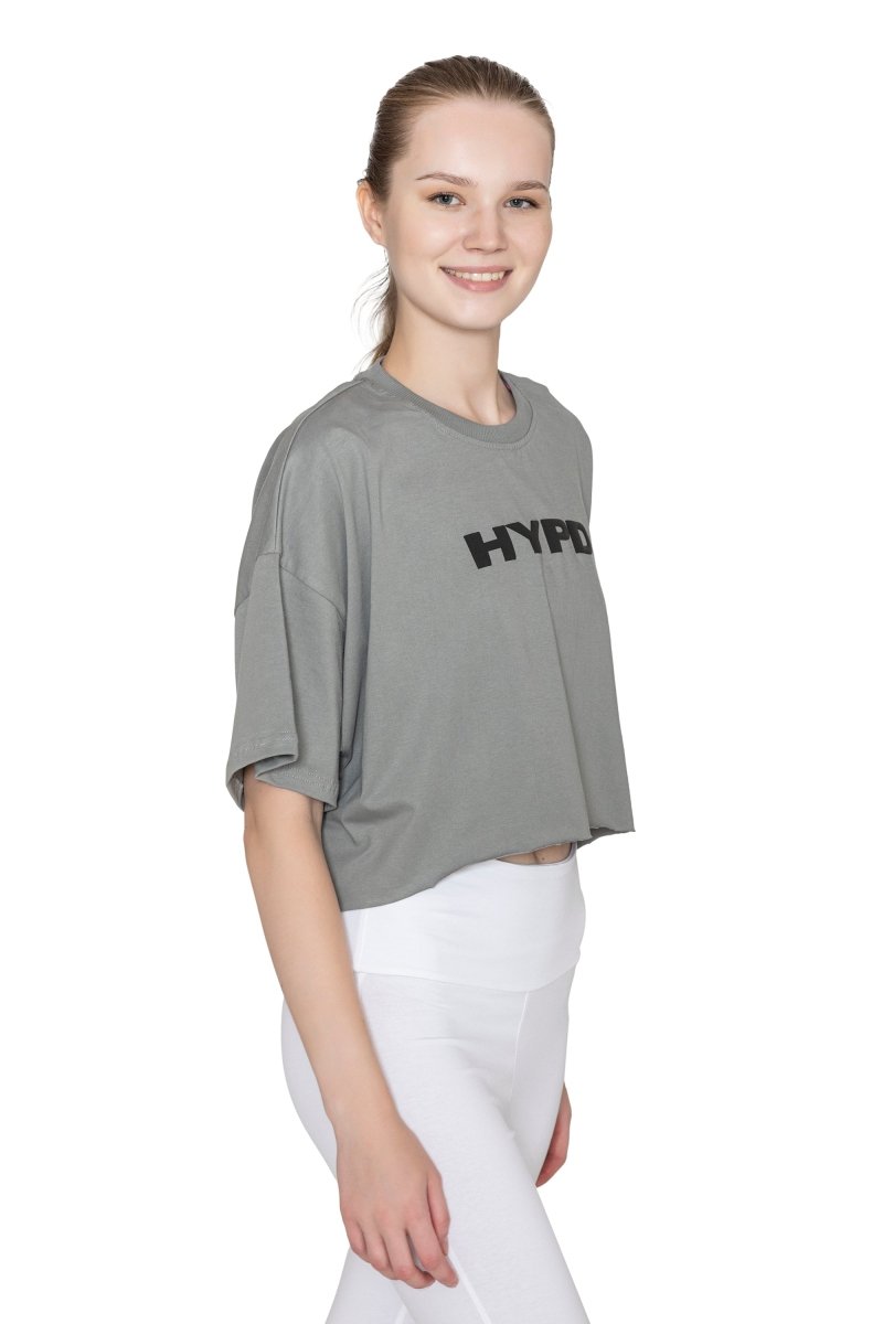 Dusty Grey Aura Crop Top - HYPD Sports