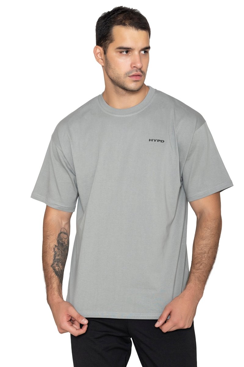 Dusty Grey Solid Oversized T-Shirt - HYPD Sports