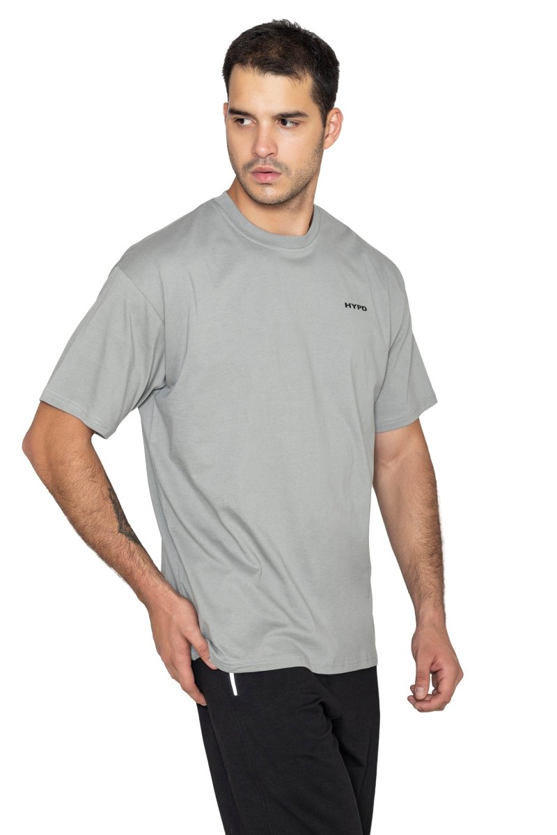 Dusty Grey Solid Oversized T-Shirt - HYPD Sports