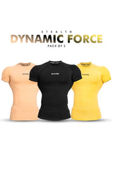 Dynamic Force Stealth Compression T-Shirt (Pack Of 3)