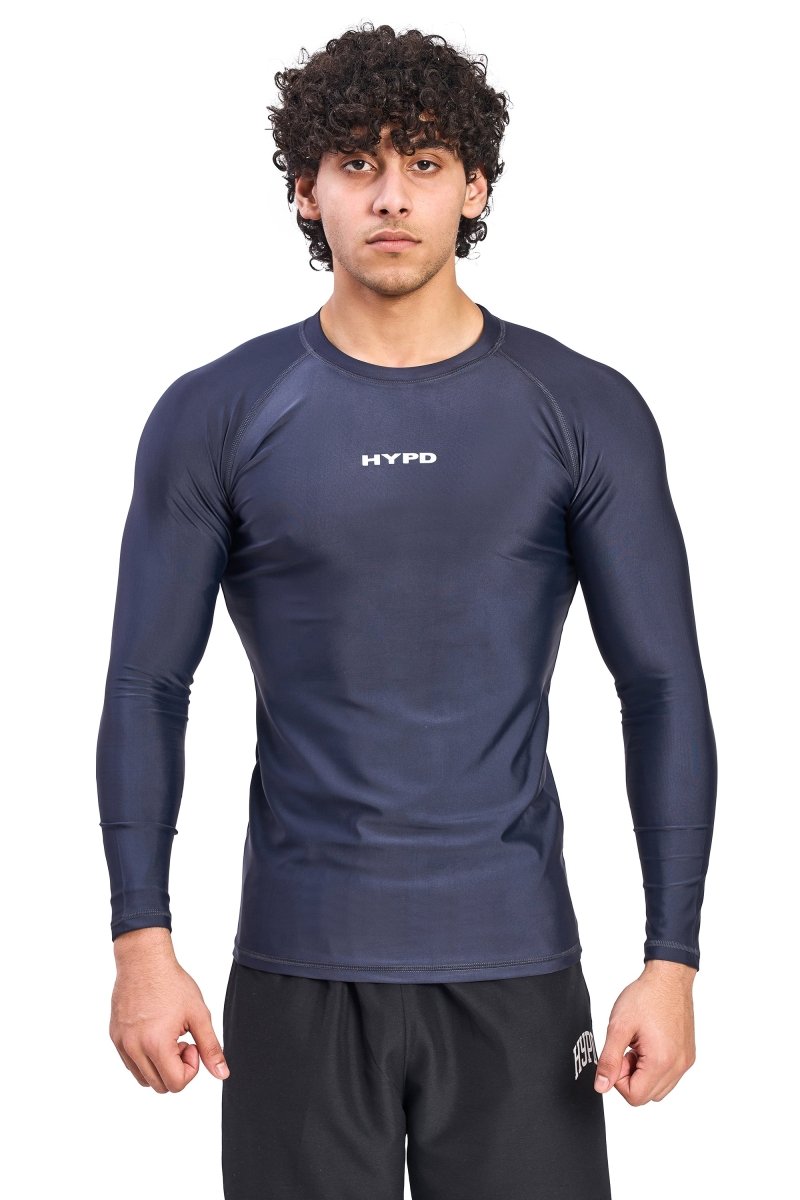 Grey Dynamic Compression T-Shirt Full Sleeves - HYPD Sports