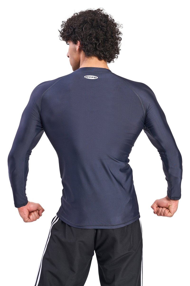 Grey Dynamic Compression T-Shirt Full Sleeves - HYPD Sports