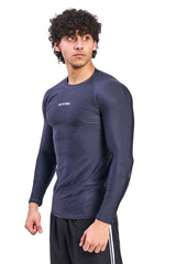 Grey Dynamic Compression T-Shirt Full Sleeves - HYPD Sports