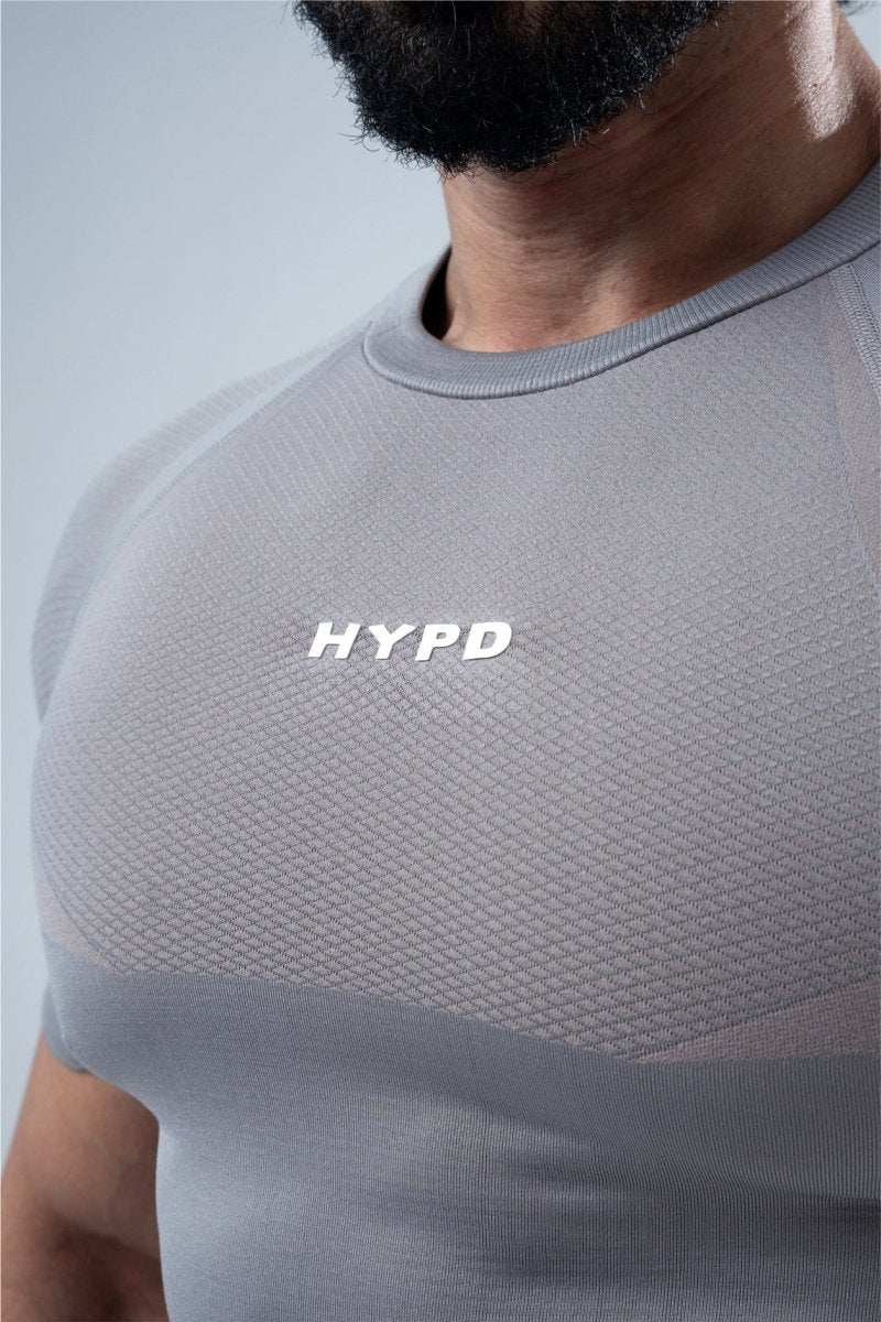 Grey HYPEX Seamless Compression T-Shirt for Men