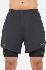Grey Velocity 2 in 1 Shorts