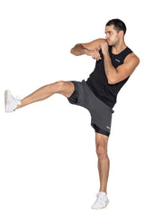 Grey/Black Elite 2 in 1 Shorts - HYPD Sports