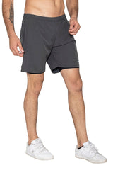 Grey/Black Elite 2 in 1 Shorts - HYPD Sports