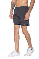 Grey/Black Elite 2 in 1 Shorts - HYPD Sports