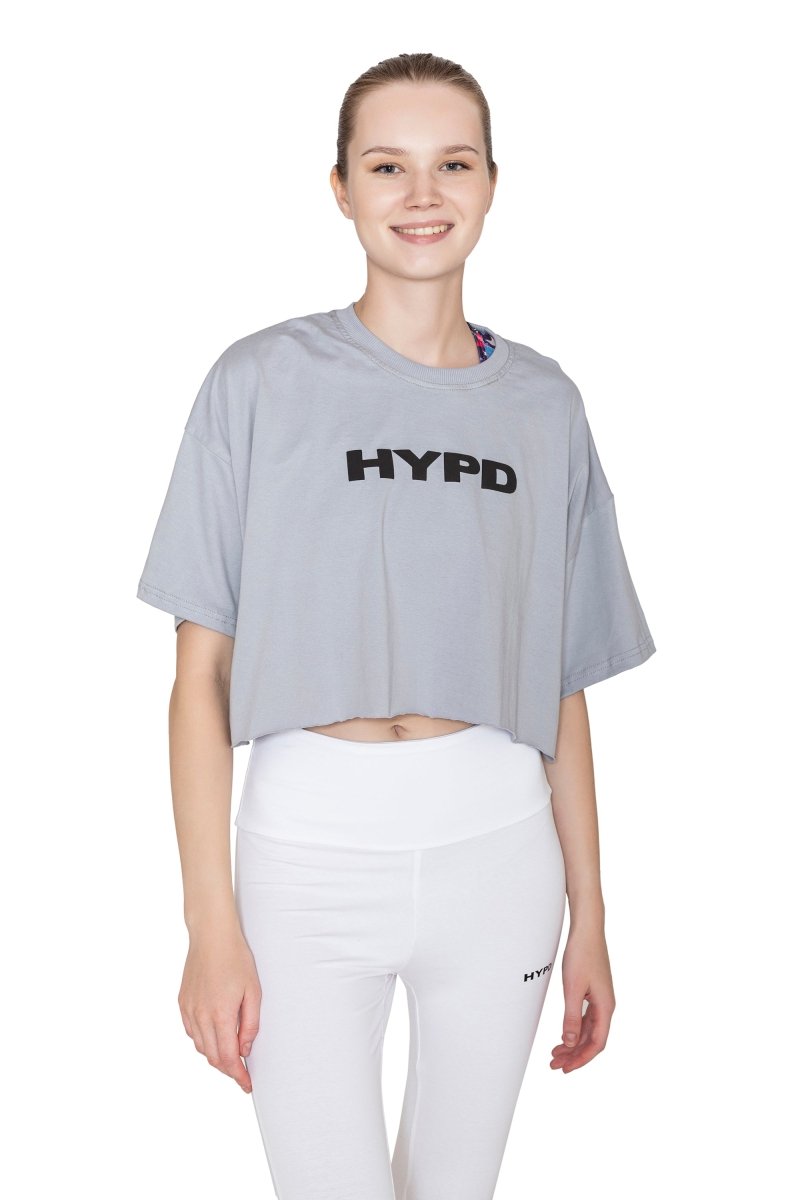Light Grey Aura Crop Top - HYPD Sports