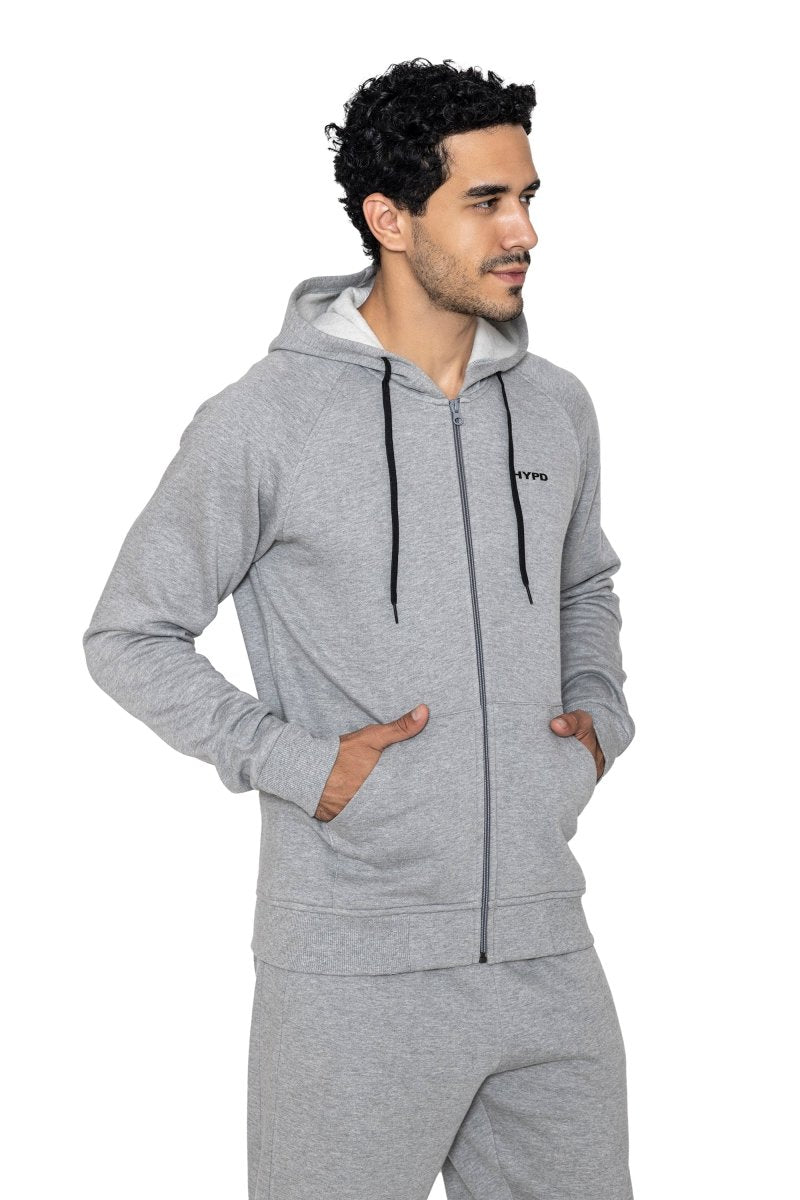 Light Grey Encore Zip Hoodie - HYPD Sports
