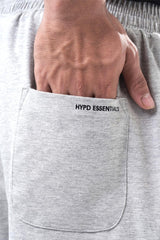 Light Grey Melange Essential Straight Fit Track Pants