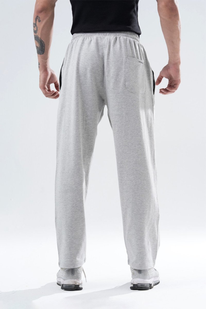 Light Grey Melange Essential Straight Fit Track Pants