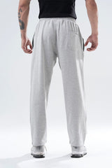 Light Grey Melange Essential Straight Fit Track Pants