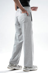 Light Grey Melange Essential Straight Fit TrackPants