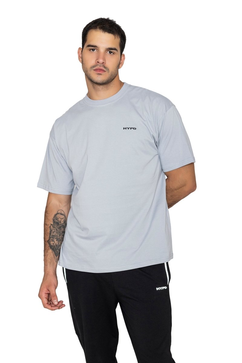 Light Grey Solid Oversized T-Shirt - HYPD Sports