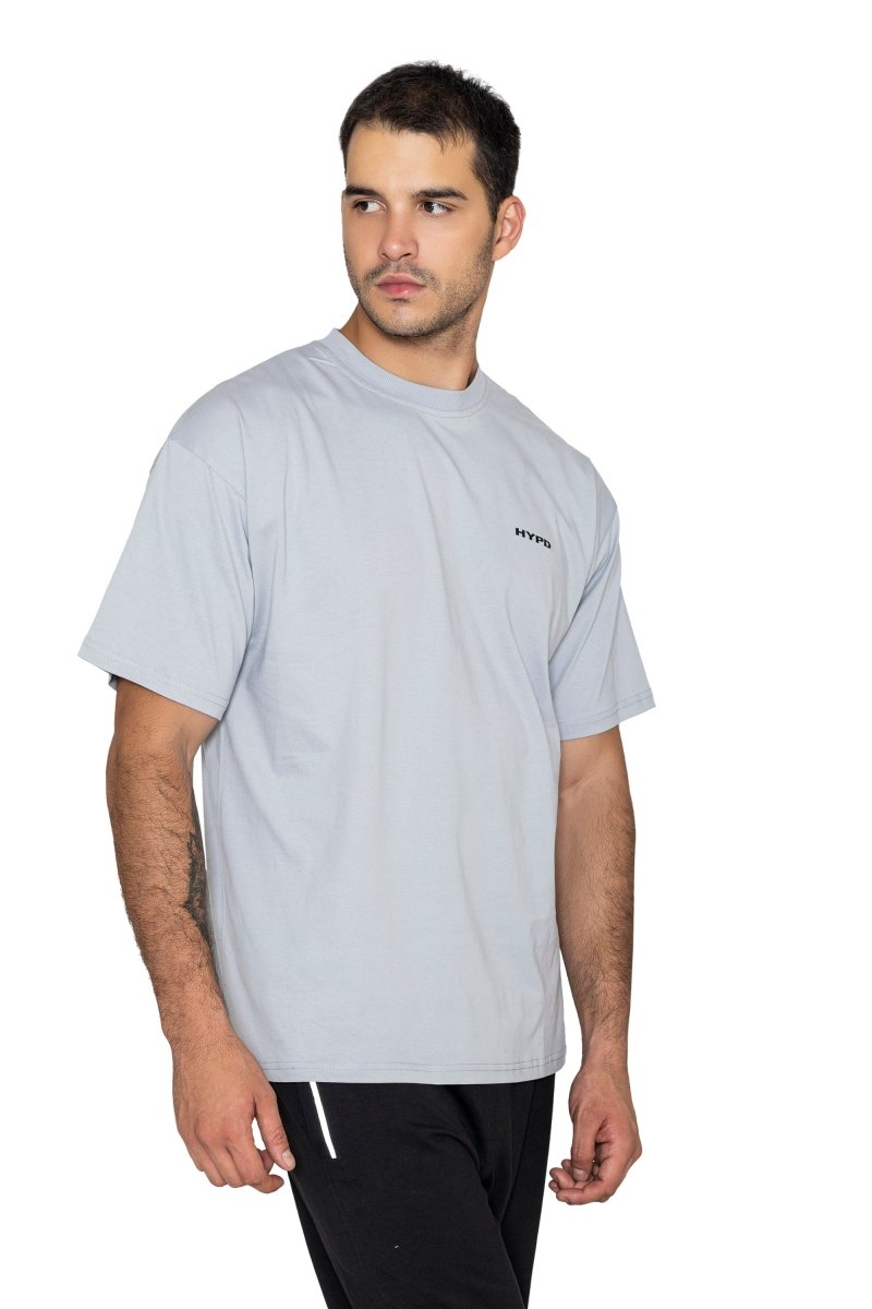 Light Grey Solid Oversized T-Shirt - HYPD Sports